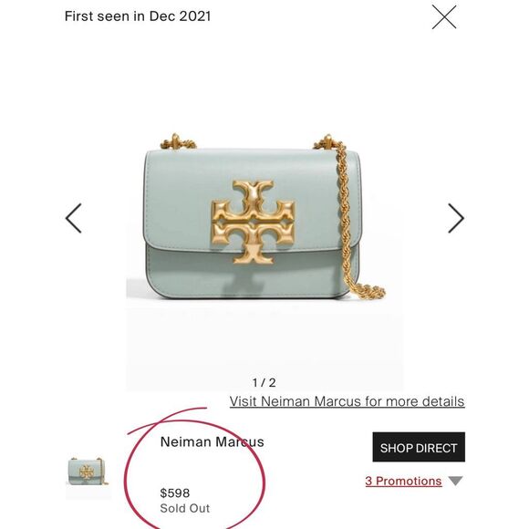 🚫SOLD🚫NWT Tory Burch Eleanor Small Convertible Leather Shoulder Bag - Picture 3 of 17